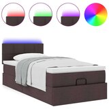 vidaXL otomanski okvir kreveta s madraca tamnosmeđi 80x200cm tkanine | shoptok.hr