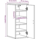  Ormarići za cipele 2 kom crni 32 x 35 x 70 cm od iverice | shoptok.hr