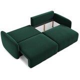 Makamii Temno zelena žametna raztegljiva/s prostorom za shranjevanje sedežna garnitura 238 cm Kalena – | Shoptok.si