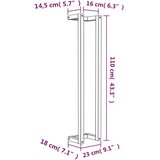  Stalak za ručnike bijeli 23x18x110 cm od masivne borovine | shoptok.hr
