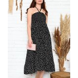 Resti Women's black polka dot midi dress - Clothing | Shoptok.si