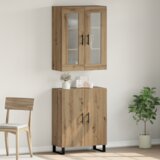 vidaXL Highboard hrast artisan Set od dva dijela Konstruirano drvo | shoptok.hr