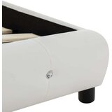  Postelja z vzmetnico belo umetno usnje 90x200 cm | Shoptok.si