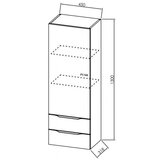Kolpa San kupaonski ormarić Malaya (Hrast, D x Š x V: 31,8 x 45 x 130 cm) Cijene