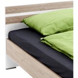 MID.YOU POSTELJA 140 cm x 200 cm , leseni material bela, barve hrasta Slike