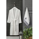 Lessentiel Maison Set bademantil i peškir Cora, 45x85 cm, Bijeli Cijene