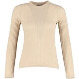 Trendyol Ženska Majica na duge rukave, Bež Cene