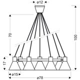 Lesnina XXXL VISEČA NIHALNA SVETILKA More 78/78/100 cm E27 | Shoptok.si