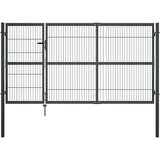  Vrtna vrata sa stupovima čelična 350 x 140 cm antracit | shoptok.hr