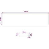 Step treads 20 kom. 100 x 25 x 2 cm Svijetlosmeđa | shoptok.hr