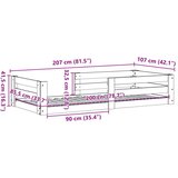  Okvir kreveta bez madraca voštano smeđi 100x200 cm od borovine | shoptok.hr