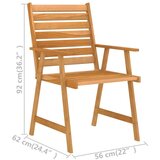  Jedilna garnitura 5-delna trden akacijev les | Shoptok.si