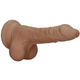 REALROCK Dong 7 - realističan, dildo za testise (17 cm) - tamno prirodan | shoptok.hr