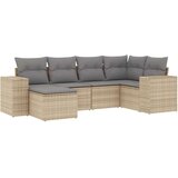 vidaXL 6-dijelni set vrtnih sofa s jastucima bež od poliratana | shoptok.hr