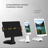 Yesido Namizno stojalo (C21) - za telefon, tablico 6.5 - 10" - črno | Shoptok.si