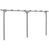 vidaXL Vrtna pergola siva 400x40x205 cm impregnirana borovina | Shoptok.si