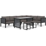  Modularna kutna sofa od poliratana s desnim naslonom antracit | shoptok.hr