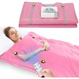 SupplySwap Infrardeča savna odeja, nastavljiva kontrola toplote, ergonomska zasnova z zadrgo, Roza barva, 220V EU vtič, (5000219863) | Shoptok.si