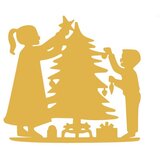 Wallity XMASGOLD 016 Zidna dekoracija, 39x64cm, Zlatne boje | Eponuda.ba