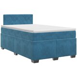  Boxspring krevet s madracem Plava 120 x 190 cm Baršun | shoptok.hr
