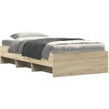  Krevetna konstrukcija s policom Hrast sonoma 80 x 200 cm | shoptok.hr