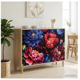 vidaXL Kreveta KIEL Sonoma 102 x 33 x 75 cm Konstruirano drvo - Tamni cvjetni uzorak | shoptok.hr