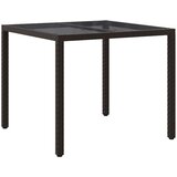  Stol za vrt Smeđa 90 x 90 x 75 cm poliratan | shoptok.hr
