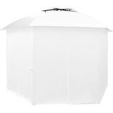  Vrtni šator sa zavjesama 360 x 312 x 265 cm bijeli 180 g/m² | shoptok.hr