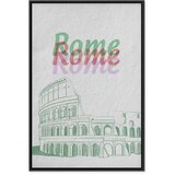  Slika - Rome in Watercolours (1 Part) Vertical 60x90 U crnom drvenom okviru | shoptok.hr