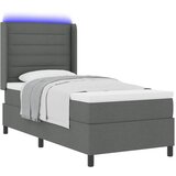  LED Box Spring Krevet Tamno siva 100 x 200 cm tkanina | shoptok.hr