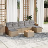 vidaXL 8-dijelni set vrtnih sofa od poliratana s jastucima bež | shoptok.hr
