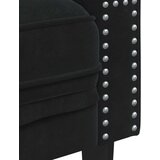 vidaXL Fotelj chesterfield črn žamet | Shoptok.si