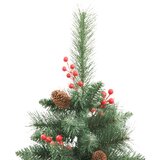  Umjetno božićno drvce sa šarkama, šiškama i bobicama 240 cm | Shoptok.si