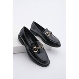 Marjin Women's Loafer Buckle Casual Shoes Larista Black Patent Leather | ePonuda.com