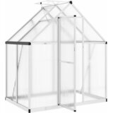  Staklenik s okvirom srebrni 169 x 114 x 195 cm aluminijski | shoptok.hr
