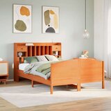 Knjižna postelja brez vzmetnice vošč. rjava 150x200 cm borovina, (21607900) | Shoptok.si