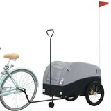 Prikolica za bicikl crno-siva 45 kg željezna | shoptok.hr