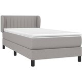  Krevet s oprugama i madracem svjetlosivi 100x200 cm od tkanine | shoptok.hr