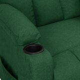  Električni masažni naslonjač od tkanine tamnozeleni | shoptok.hr