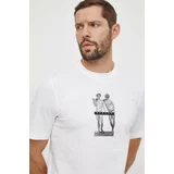 Sisley Bombažna kratka majica moški, bež barva