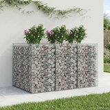  Gabionski uzdignuti krevet 2 pcs Srebrna | shoptok.hr