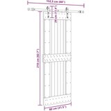 vidaXL Klizna vrata s priborom za montažu 80 x 210 cm masivna borovina | shoptok.hr