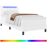  Krevet s opruga kutije Bijelo 90 x 190 cm Umjetna koža | shoptok.hr