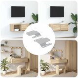  Držač za ravno montiranje 2 pcs Srebrno 75 x 66 x 1,4 mm Čelik | shoptok.hr