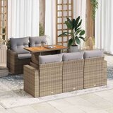 vidaXL 6-dijelni set vrtnih sofa s jastucima bež od poliratana | shoptok.hr