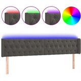  Uzglavlje tamnosivo 203x16x78/88 cm baršunasto | shoptok.hr