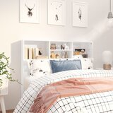 vidaXL vzglavna omarica visok sijaj bela 120x19x103,5 cm Cene