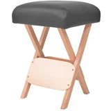  Zložljiv masažni stolček z 12 cm debelim sedežem črn