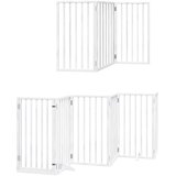  Vrata za pse s vratašcima 9 panela sklopiva 450 cm drvo topole Bijela 50 x 90 x 2 cm | shoptok.hr