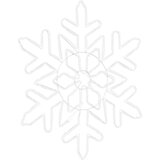 vidaXL Božićna pahulja Plava 55.5 x 55.5 x 0.75 cm PVC | shoptok.hr